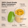 Picture of KeaBabies 4pk 8oz Glass Baby Food Containers with Lids - Leak-Proof, Microwavable Small Glass Jars, Baby Purees & Toddler Snack Storage Containers, BPA-Free, Dishwasher & Freezer Safe (Kea)