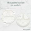 Picture of WeeSprout Suction Plates for Babies & Toddlers - 100% Silicone, Dinnerware Stays Put, Divided Design for Picky Eaters, Microwave & Dishwasher Friendly, 3 Pack