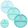 Picture of WeeSprout Suction Plates for Babies & Toddlers - 100% Silicone, Dinnerware Stays Put, Divided Design for Picky Eaters, Microwave & Dishwasher Friendly, 3 Pack
