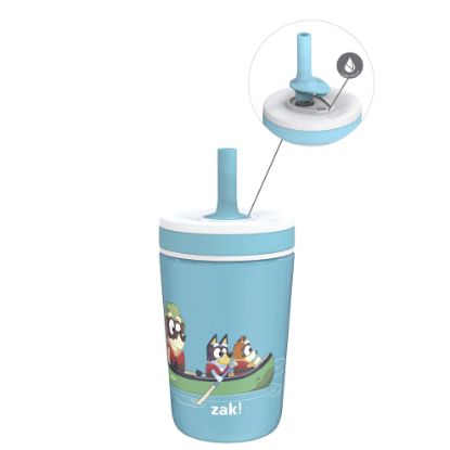 Picture of Zak Designs Bluey Kelso Toddler Cups For Travel or At Home, 12oz Vacuum Insulated Stainless Steel Sippy Cup With Leak-Proof Design is Perfect For Kids (Bluey, Bingo, Grandad Mort)