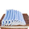 Picture of Synrroe Burp Cloths Large, Muslin Burp Cloths for Baby Girls and Boys, Pack of 10 Extra Absorbent and Soft Muslin, 6 Layers 20 by 10 Inches 100% Cotton (Blue 10 Pack)