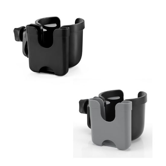 Picture of Accmor Stroller Cup Holder with Phone Holder, Bike Cup Holder, Universal Cup Holder for Uppababy Nuna Doona Strollers, 2-in-1 Cup Phone Holder for Stroller, Bike, Wheelchair, Walker, Scooter