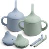 Picture of Moonkie Silicone Baby Sippy Cups | 3 Stages Training Cup Straw Cup for Infants Toddlers and Kid | 4 oz 2Pack