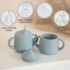 Picture of Moonkie Silicone Baby Sippy Cups | 3 Stages Training Cup Straw Cup for Infants Toddlers and Kid | 4 oz 2Pack