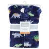 Picture of Hudson Baby Unisex Baby Plush Sleeping Bag, Sack, Blanket, Long-Sleeve Dinosaurs, 6-12 Months