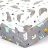 Picture of BROLEX Baby Fitted Crib Sheets: Kid Crib Sheets - Set of 2 for Toddler Standard Size Crib Mattress for Boys and Girls - Jersey Knit Crib Bed Sheets Owl Bear