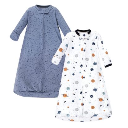 Picture of Hudson Baby Unisex Baby Cotton Long-Sleeve Wearable Sleeping Bag, Sack, Blanket, Space, 3-9 Months