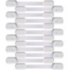 Picture of 12 Pack Vmaisi Multi-Use Adhesive Straps Locks - Childproofing Baby Proofing Cabinet Latches for Drawers, Fridge, Dishwasher, Toilet Seat, Cupboard, Oven,Trash Can, No Drilling (White) (12)