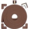 Picture of Roving Cove Slim-Fit Corner Edge Protector for Baby Proofing (Small 15ft Edge 4 Corners), Furniture Safety Bumper Guard, Soft NBR Rubber Foam, 3M Adhesive, Coffee Brown