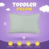 Picture of Utopia Bedding Toddler Pillow (Light Grey, 2 Pack) 13x18 Pillows for Sleeping, Soft and Breathable Cotton Blend Shell, Small Kids Pillow Perfect for Toddler Bed and Travel (Intended for Age 2 and up)