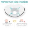 Picture of Baby Pillow for Newborn Infant,Head Shaping Pillow for Flat Head Syndrome Prevention,3D Memory Foam for Head and Neck Support Pillow,Heart Shaped 0-12 Months White