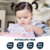 Picture of Tiny Twinkle Mess-Proof Baby Bib - Waterproof Bib for Baby Girl - Machine Washable - Adjustable Closure - PVC, BPA, & Phthalate Free - Great for Travel - Baby Food Bibs (3 Pack, Unicorn Set)