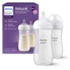 Picture of Philips Avent Natural Baby Bottles with Natural Response Nipples (Fast Flow, Flow 4), 11oz, 2-Pack, SCY906/02