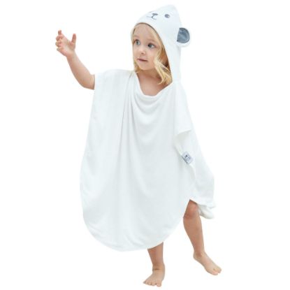 Picture of HIPHOP PANDA Hooded Towel - Rayon Made from Bamboo, Bath Towel with Bear Ears for Newborn, Babie, Toddler, Infant - Absorbent Large Baby Towel - Bear, 21.5 x 22.5 Inch