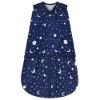 Picture of BSTOPPT Newborn Sleep Sack Baby Swaddle,Swaddle me 0-3 Month,3-Way Adjustable Wearable Blanket,100% Rayon Cotton Swaddling Sleeping Bag，TOG 0.5 (Starry Sky, 0-3 Months)