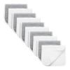 Picture of Synrroe Burp Cloths Large, Muslin Burp Cloths for Baby Girls and Boys, Pack of 10 Extra Absorbent and Soft Muslin Bibs, 6 Layers 20 by 10 Inches 100% Cotton (Grey-White 10 Pack)