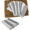 Picture of Synrroe Burp Cloths Large, Muslin Burp Cloths for Baby Girls and Boys, Pack of 10 Extra Absorbent and Soft Muslin Bibs, 6 Layers 20 by 10 Inches 100% Cotton (Grey-White 10 Pack)