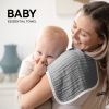 Picture of Synrroe Burp Cloths Large, Muslin Burp Cloths for Baby Girls and Boys, Pack of 10 Extra Absorbent and Soft Muslin Bibs, 6 Layers 20 by 10 Inches 100% Cotton (Grey-White 10 Pack)