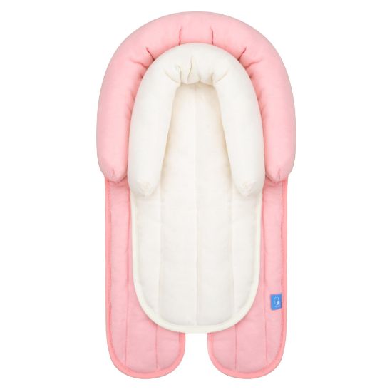 Picture of COOLBEBE Upgraded 2-in-1 Babybody Supports for Newborn Infant - Extra Soft Breathable Car Seat Insert Cushion Pad, Perfect for Carseat, Stroller, Swing, Bouncer, Pink