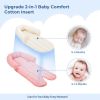 Picture of COOLBEBE Upgraded 2-in-1 Babybody Supports for Newborn Infant - Extra Soft Breathable Car Seat Insert Cushion Pad, Perfect for Carseat, Stroller, Swing, Bouncer, Pink