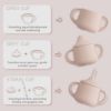 Picture of Moonkie Silicone Baby Sippy Cups | 3 Stages Training Cup Straw Cup for Infants Toddlers and Kid | 4 oz 2Pack