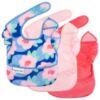 Picture of Tiny Twinkle Mess-Proof Baby Bib - Waterproof Bib for Baby Girl or Boy- Machine Washable - Adjustable Closure - PVC, BPA, & Phthalate Free - Great for Travel - Baby Food Bibs (3 Pack,Blue Floral)