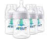 Picture of Philips Avent Anti-Colic Bottle with AirFree Vent, 4oz, with Flow 1 Nipples, 0m+, 4pk, Clear, SCY701/04