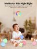 Picture of MediAcous Night Light for Kids, Egg Light for Nursery, 7 Colors Changing & Stepless Dimming, Soft Silicone Touch Night Lamp with 1 Hour Timer, Rechargeable Nursery Night for Breastfeeding