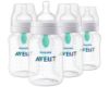 Picture of Philips Avent Anti-Colic Baby Bottle with AirFree Vent, 9oz, with Flow 2 Nipples, 1m+, 4pk, Clear, SCY703/04