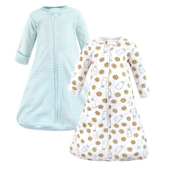 Picture of Hudson Baby Unisex Baby Cotton Wearable Sleeping Bag, Sack, Blanket, Mint Milk Cookies Long Sleeve, 18-24 Months