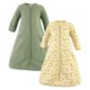 Picture of Hudson Baby Unisex Baby Cotton Wearable Sleeping Bag, Sack, Blanket, Sage Floral Long Sleeve, 18-24 Months