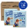 Picture of Huggies Little Swimmers Disposable Swim Diapers, Size 4 (24-34 lbs), 36 Ct (2 packs of 18), Packaging May Vary