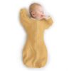 Picture of SwaddleDesigns Transitional Swaddle Sack, Arms Up Half-Length Sleeves & Mitten Cuffs, Swaddle for Newborn Transition to Baby Sleep Sack Wearable Blanket, Small, 0-3 Month, 6-14 lb, Heathered Gold
