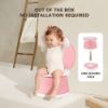 Picture of portable, foldable potty seat for toddler, Training Toilet Seat Emergency Toilet for Car, Camping, Outdoor, indoor (pink, small)