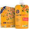 Picture of Cerebelly Organic Baby Food Pouches - 6+ Months Organic Veggie Pouches | 16 Nutrients, No Added Sugar, Non-GMO | Toddler Pouches | 4 Ounce BPA-Free Baby Pouches | Carrot Chickpea | 6 Count