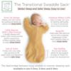 Picture of SwaddleDesigns Transitional Swaddle Sack, Arms Up Half-Length Sleeves & Mitten Cuffs, Swaddle for Newborn Transition to Baby Sleep Sack Wearable Blanket, Medium, 3-6 Month, 14-21 lb, Heathered Gold