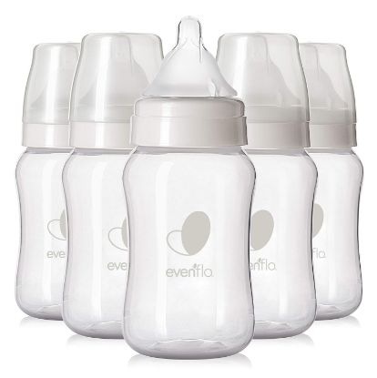 Picture of Evenflo Feeding Premium Proflo Venting Balance Plus Wide Neck Baby, Newborn and Infant Bottles - Helps Reduce Colic - 9 Ounce (Pack of 6)