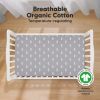 Picture of KeaBabies 2-Pack Organic Crib Sheets for Boys, Girls - Fitted Crib Mattress Sheet Neutral, Breathable Jersey Cotton Cover for Baby Bed, Toddler Mattress, Soft & Cute Prints (Rainbow)