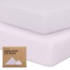 Picture of KeaBabies 2-Pack Organic Crib Sheets for Boys, Girls - 52x28 Fitted Crib Mattress Sheet Neutral, Breathable Jersey Cotton Cover for Baby Bed, Toddler Mattress, Soft & Cute Prints (Thistle)