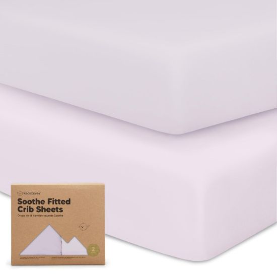 Picture of KeaBabies 2-Pack Organic Crib Sheets for Boys, Girls - 52x28 Fitted Crib Mattress Sheet Neutral, Breathable Jersey Cotton Cover for Baby Bed, Toddler Mattress, Soft & Cute Prints (Thistle)