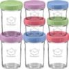 Picture of KeaBabies 4pk 8oz & 4pk 4oz Glass Baby Food Containers with Lids - Leak-Proof, Microwavable Small Glass Jars, Baby Purees & Toddler Snack Storage Containers, BPA-Free, Dishwasher & Freezer Safe (Nord)