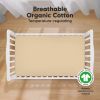 Picture of KeaBabies 2-Pack Organic Crib Sheets for Boys, Girls, Jersey Fitted Baby Crib Sheets Neutral, Cotton Breathable Crib Sheet, Cute Printed Crib Mattress Sheet, Baby Mattress Sheets (Rust)