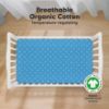 Picture of KeaBabies 2-Pack Organic Crib Sheets for Boys, Girls - 52x28 Fitted Crib Mattress Sheet Neutral, Breathable Jersey Cotton Cover for Baby Bed, Toddler Mattress, Soft & Cute Prints (KeaPixel)