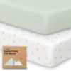 Picture of KeaBabies 2-Pack Organic Crib Sheets for Boys, Girls - 52x28 Fitted Crib Mattress Sheet Neutral, Breathable Jersey Cotton Cover for Baby Bed, Toddler Mattress, Soft & Cute Prints (Wildflowers)