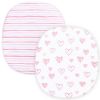 Picture of Bassinet Fitted Sheets Compatible with Graco Pack 'n Play Close2Baby Bassinet/Graco Pack ‘n-Play Dome LX Bassinet(not playard), 2 Pack, 100% Jersey Knit Cotton Fitted Sheets, Pink Print for Baby