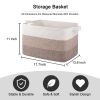 Picture of OIAHOMY Cotton Rope Basket, Rectangle Woven Baskets for Storage, Nursery Blanket Basket Living Room, Toy Basket With Handle, Baskets for Organizing-17.7”x13.8”x11”-Gradient Yellow