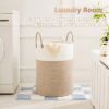 Picture of Artfeel Laundry Basket,Woven Cotton Rope Laundry Hamper,60L for Decor Storage of Dirty Clothes,Toys and Blankets in Bathroom,Baby Room and Living Room