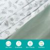 Picture of Mini Crib Sheets 4 Pack for Baby Boys & Girls, Neutral Mini Crib Sheet Fitted 38'' x 24'' for Standard Mattress, Ultra Soft Material Baby Mini Sheet, Aqua Leaf