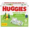 Picture of Huggies Natural Care Sensitive Baby Wipes, Unscented, Hypoallergenic, 99% Purified Water, 9 Flip-Top Packs (3 packs of 3), 504 Total Wipes (56 Wipes per pack), Packaging May Vary