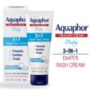 Picture of Aquaphor Baby Diaper Rash Cream, 3-in-1 Diaper Rash Relief, 3.5 Oz Tube, (Pack of 3)